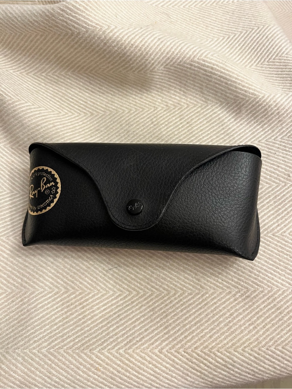 Ray-Ban Black Leather Snap Soft Case for Sunglasses & Glasses **case only***